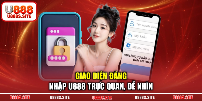 Giao diện đăng nhập U888 trực quan, dễ nhìn