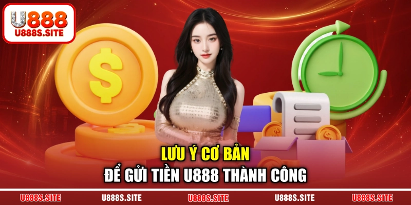 Lưu ý cơ bản để gửi tiền U888 thành công